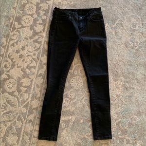 Joes black crop skinny jeans